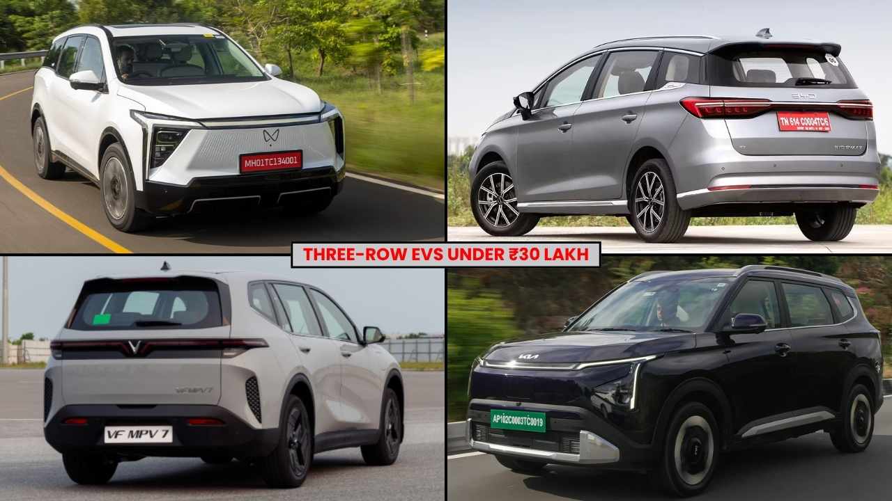 Three-Row EVs Under ₹30 Lakh: Best 6- and 7-Seater Electric Cars for ...