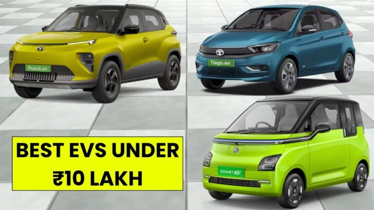 Best EVs Under ₹10 Lakh in India 2026: MG Comet, Tiago EV & Punch EV