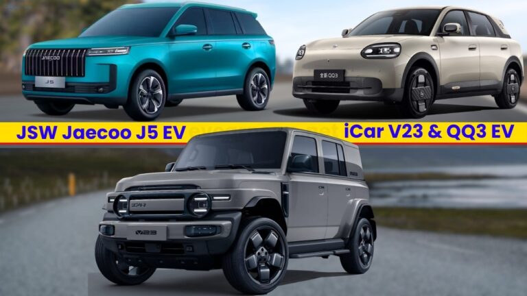 JSW Jaecoo J5 EV, iCar V23 & QQ3 EV India Launch: Prices From ₹10 Lakh