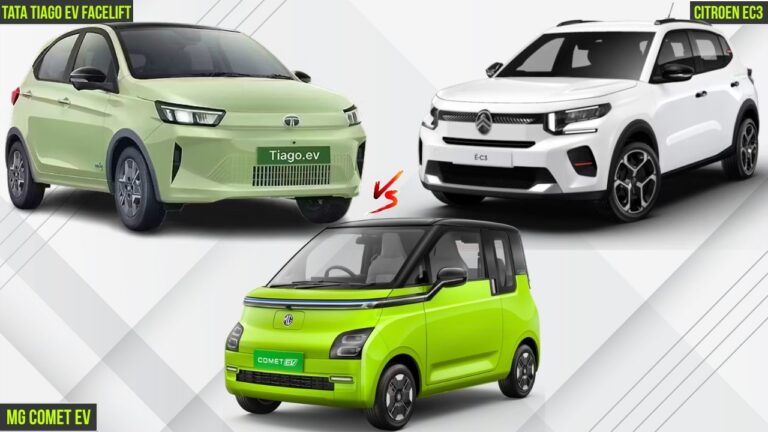 Tata Tiago EV Facelift vs MG Comet EV vs Citroen eC3 - Best EV Under ₹10 Lakh?