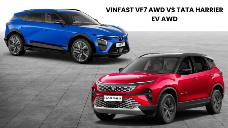 VinFast VF7 AWD vs Tata Harrier EV AWD: Price, Range and Specs Compared