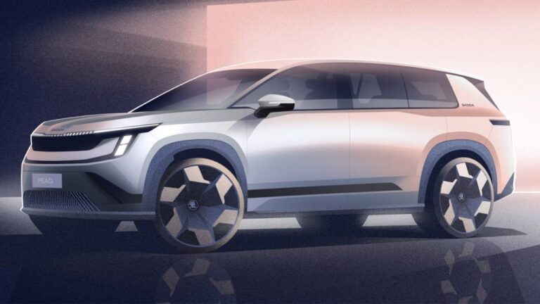 Skoda Peaq Official Sketch: Up to 1,010L Boot, 7 Seats, 600 km Range - June 23