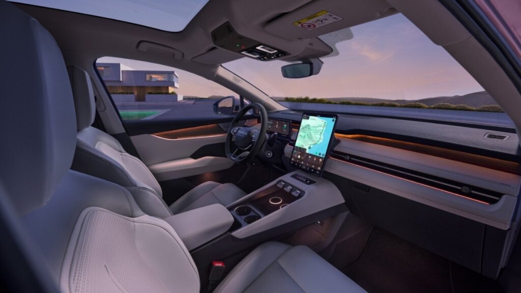 Skoda flagship Peaq EV cabin
