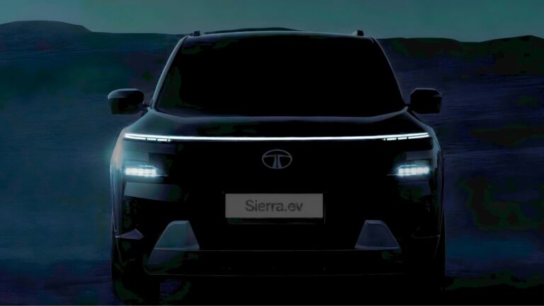Tata Sierra EV Teased: Gets Split LED Lights & Harrier EV's Battery