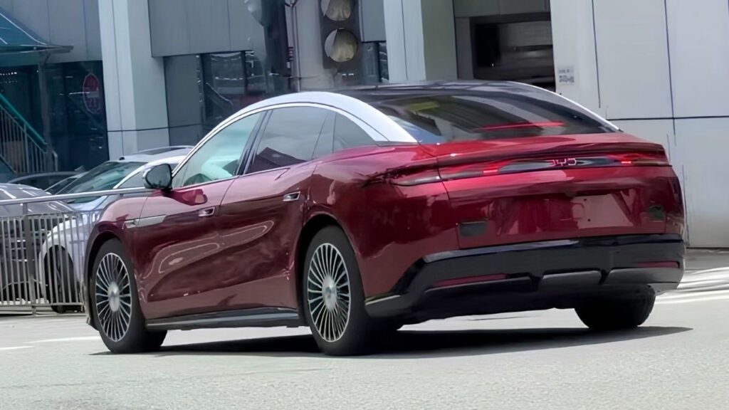 BYD Da Han Spied Undisguised rearview