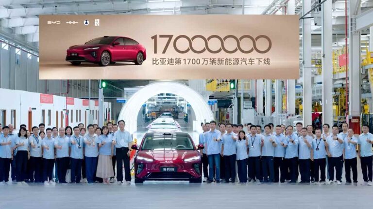 BYD Hits 17 Million New Energy Vehicles, Seal 08 Marks Fastest 1 Million Production Yet