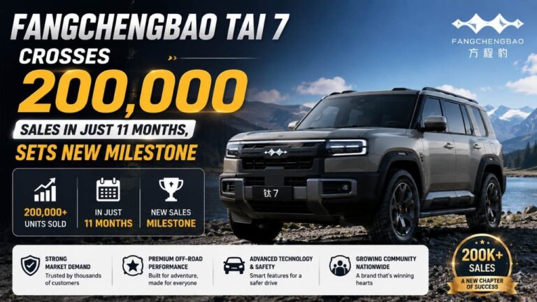 Fangchengbao Tai 7 Crosses 200,000 Sales in Just 11 Months, Sets New Milestone