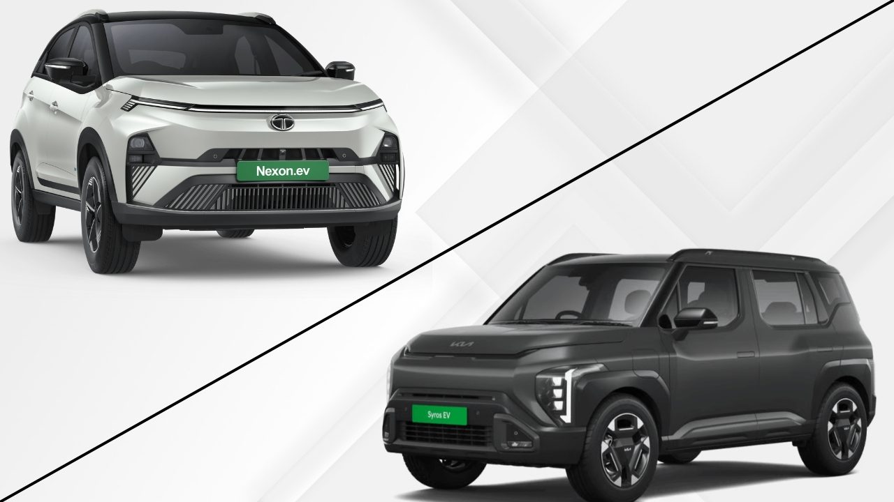 Kia Syros EV vs Tata Nexon EV Top Model Comparison: Price, Range, Features & More