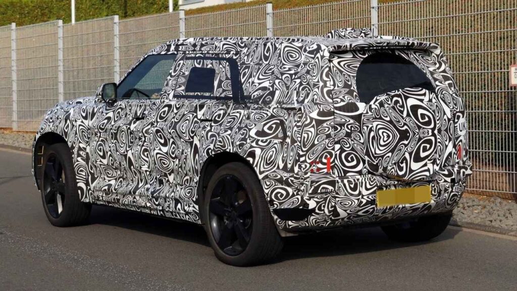 Baby Defender EV rear look spied