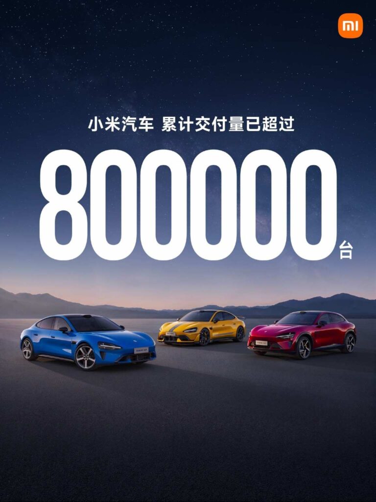 Xiaomi Auto Crosses 800000 Sales-100kb