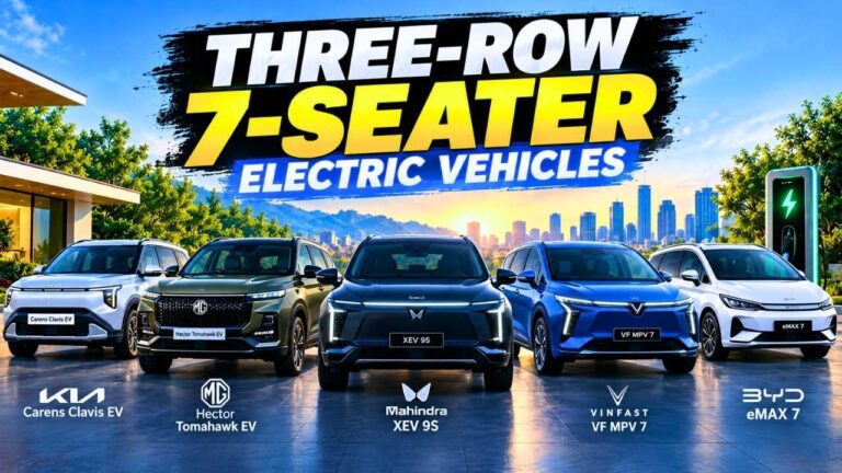 5 Three-Row 7-Seater Electric Vehicles Available in India Around ₹30 Lakh